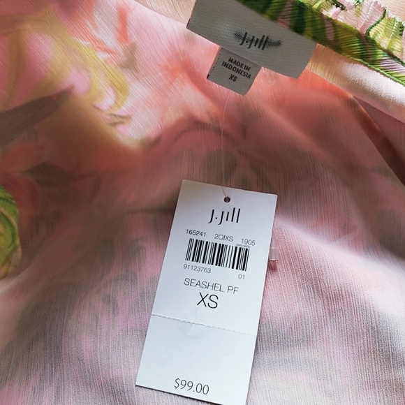 J Jill Tropical Floral Print Tunic XS - Picture 9 of 10